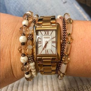 Rose Gold Fossil Watch